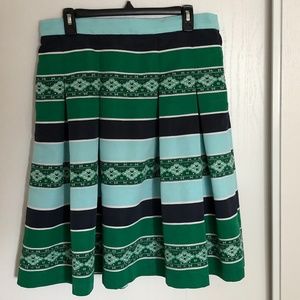 NY&Co Eva Mendes Collection Green Mix Skirt